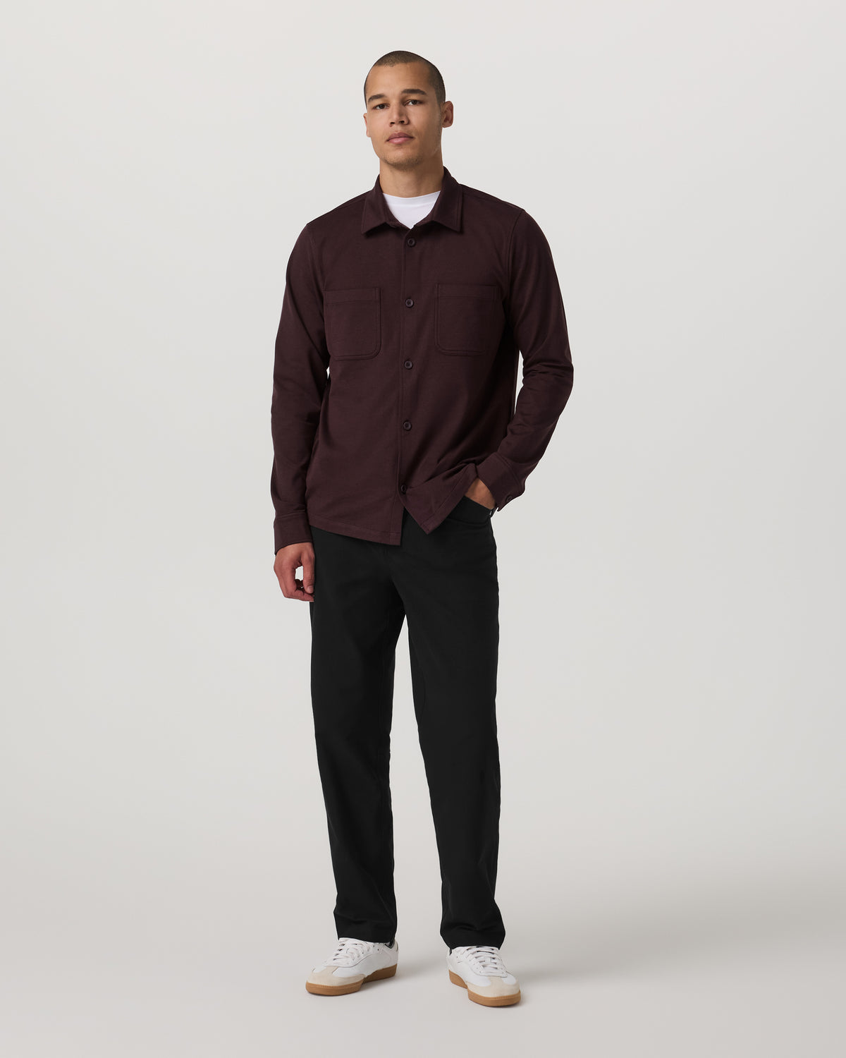 Men Vuori Coronado Shirt Jacket Men's Mahogany Heather Jacket
