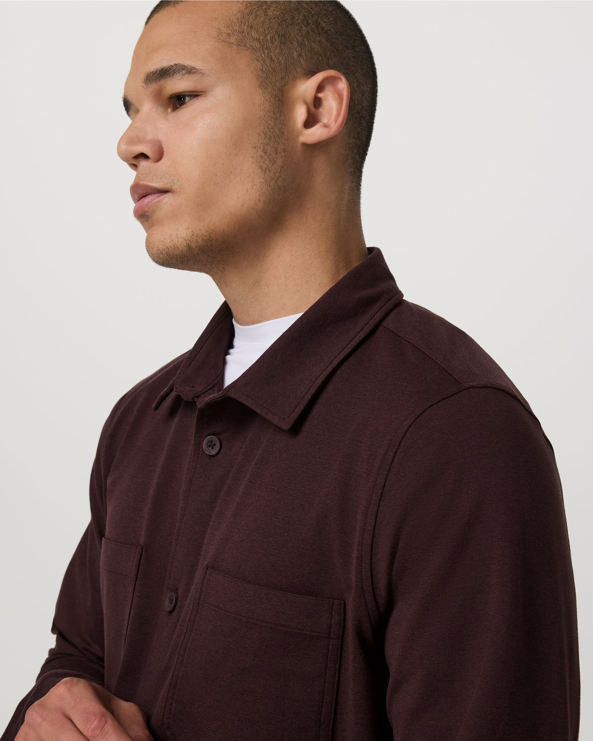 Men Vuori Coronado Shirt Jacket Men's Mahogany Heather Jacket