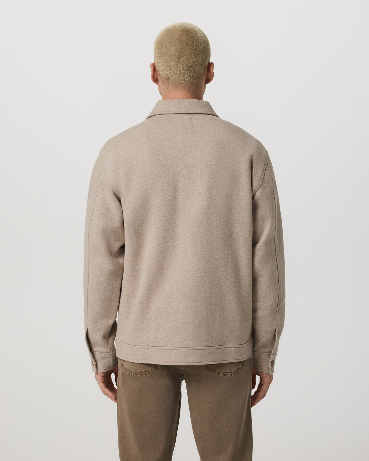 Men Vuori Seaside Shirt Jacket Men's Acorn Heather Fleece Jacket