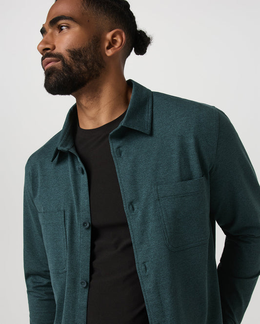 Men Vuori Coronado Shirt Jacket Men's Deep Sea Heather Jacket