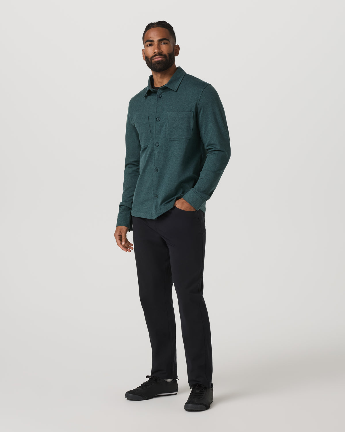 Men Vuori Coronado Shirt Jacket Men's Deep Sea Heather Jacket
