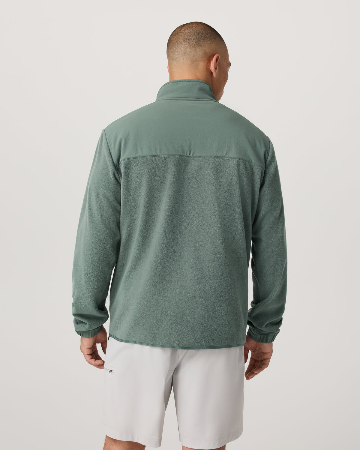 Men Vuori Aspen 1/2 Snap Men's Fleece Mock-Neck Pullover: Marsh