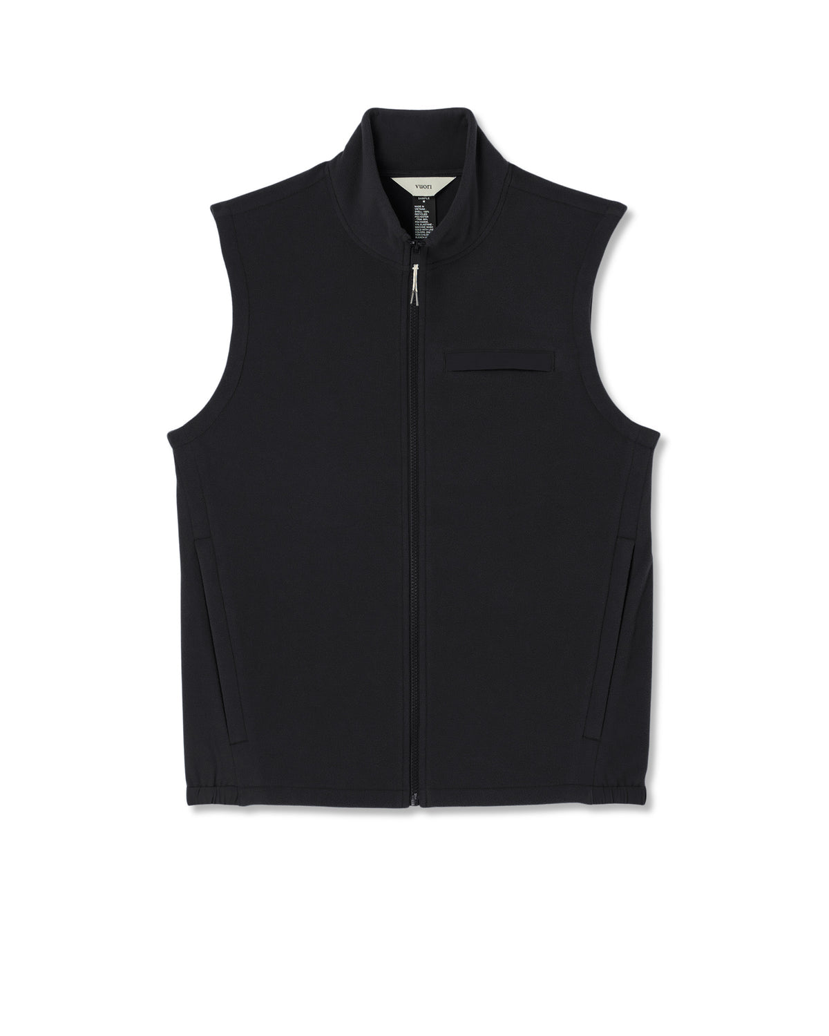 Men Vuori Aspen Vest Men's Black Zip-Up Fleece Vest