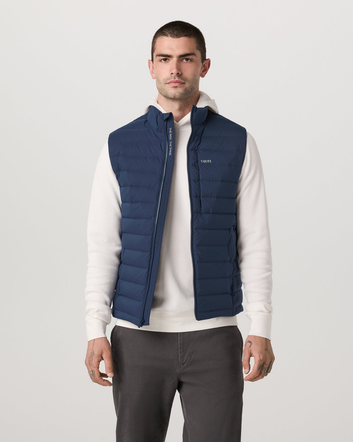 Men Vuori Steadfast Insulated Vest Men's Blue Coast Vest