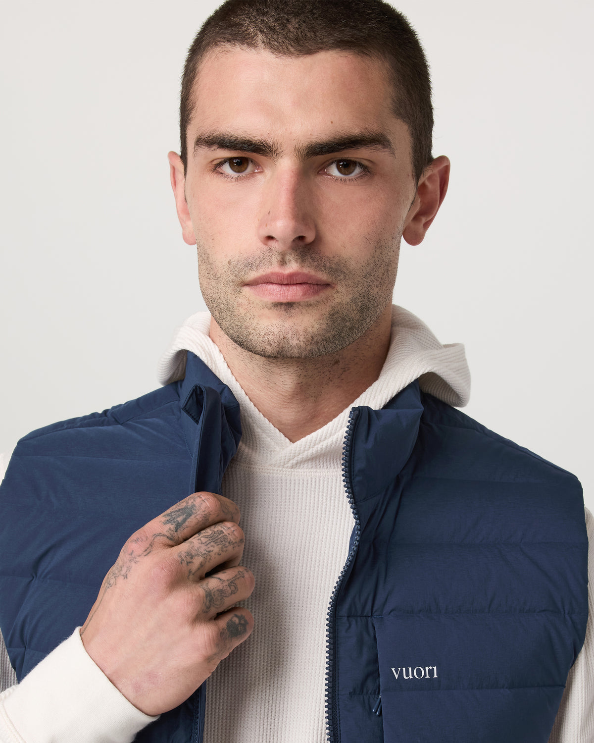 Men Vuori Steadfast Insulated Vest Men's Blue Coast Vest