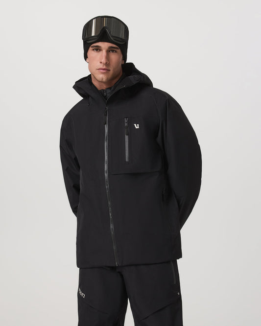 Men Vuori Taika Snow Shell Men's Black Ski/Board Jacket for Winter
