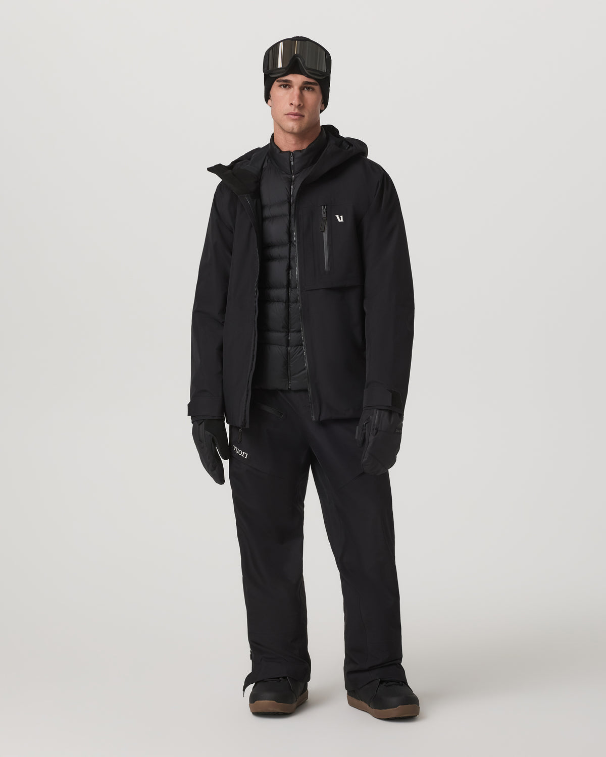 Men Vuori Taika Snow Shell Men's Black Ski/Board Jacket for Winter