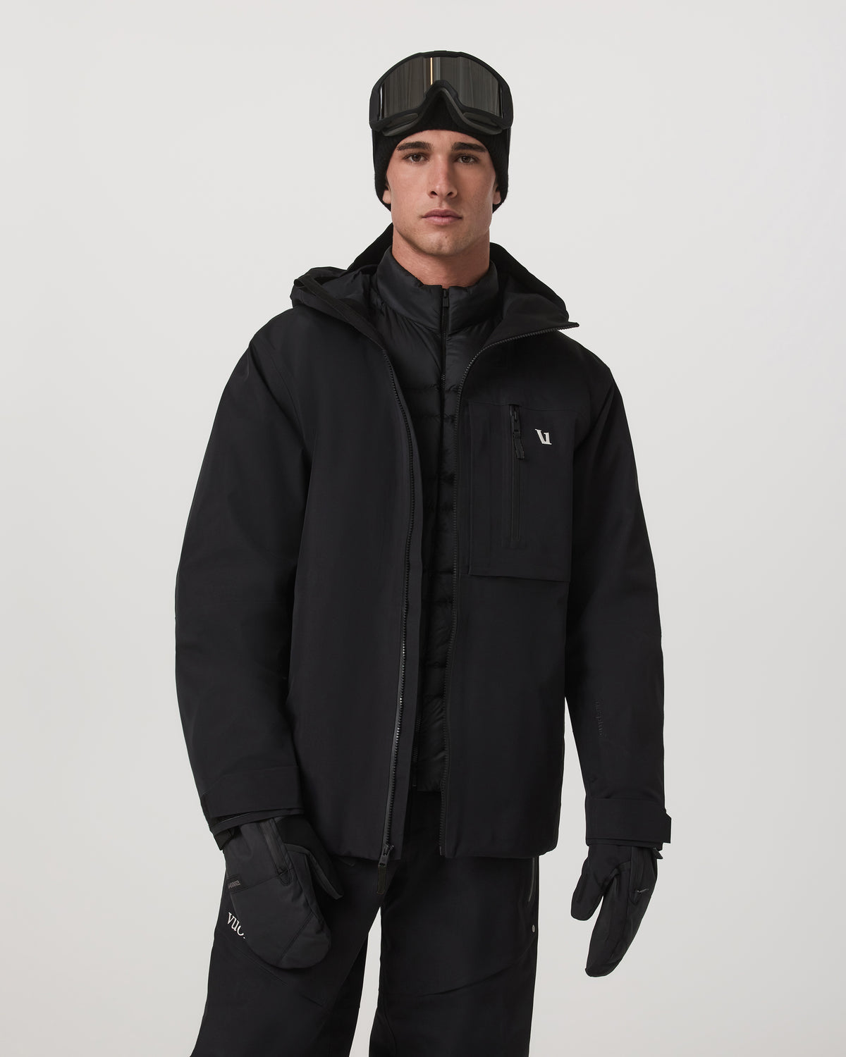 Men Vuori Taika Snow Shell Men's Black Ski/Board Jacket for Winter