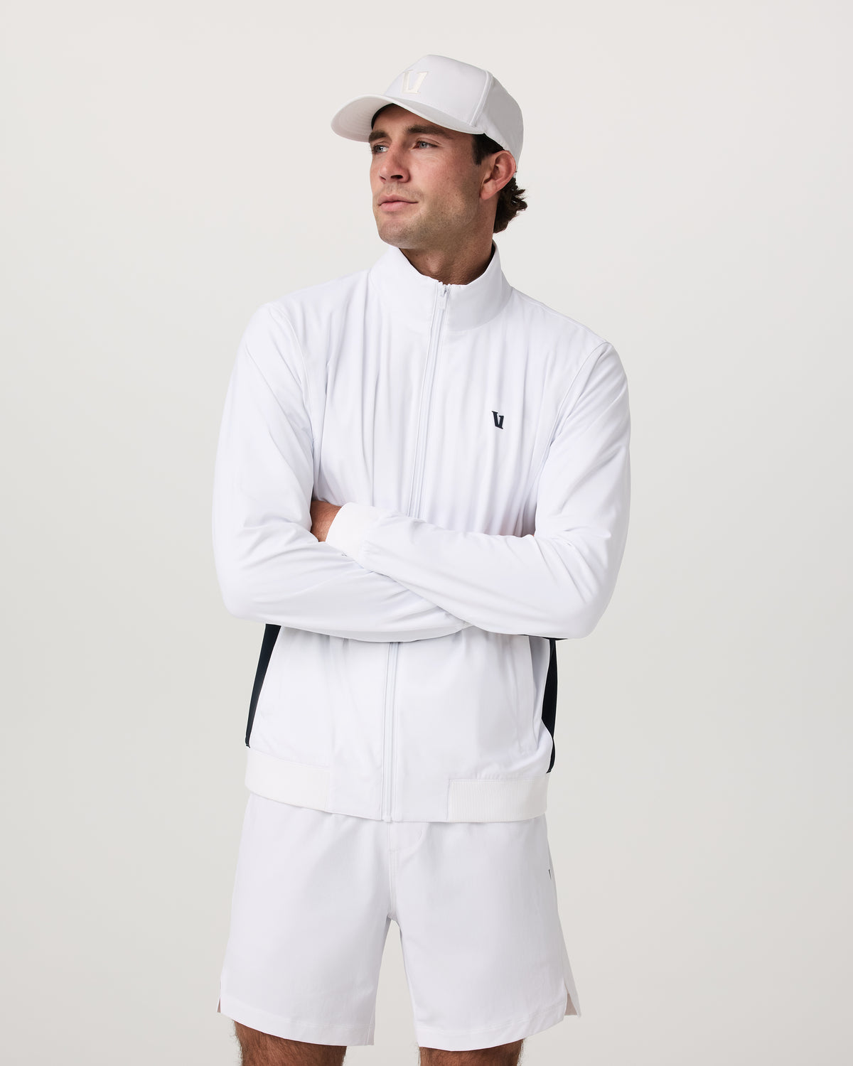 Men Vuori Fleet Jacket Men's White Color Block Jacket