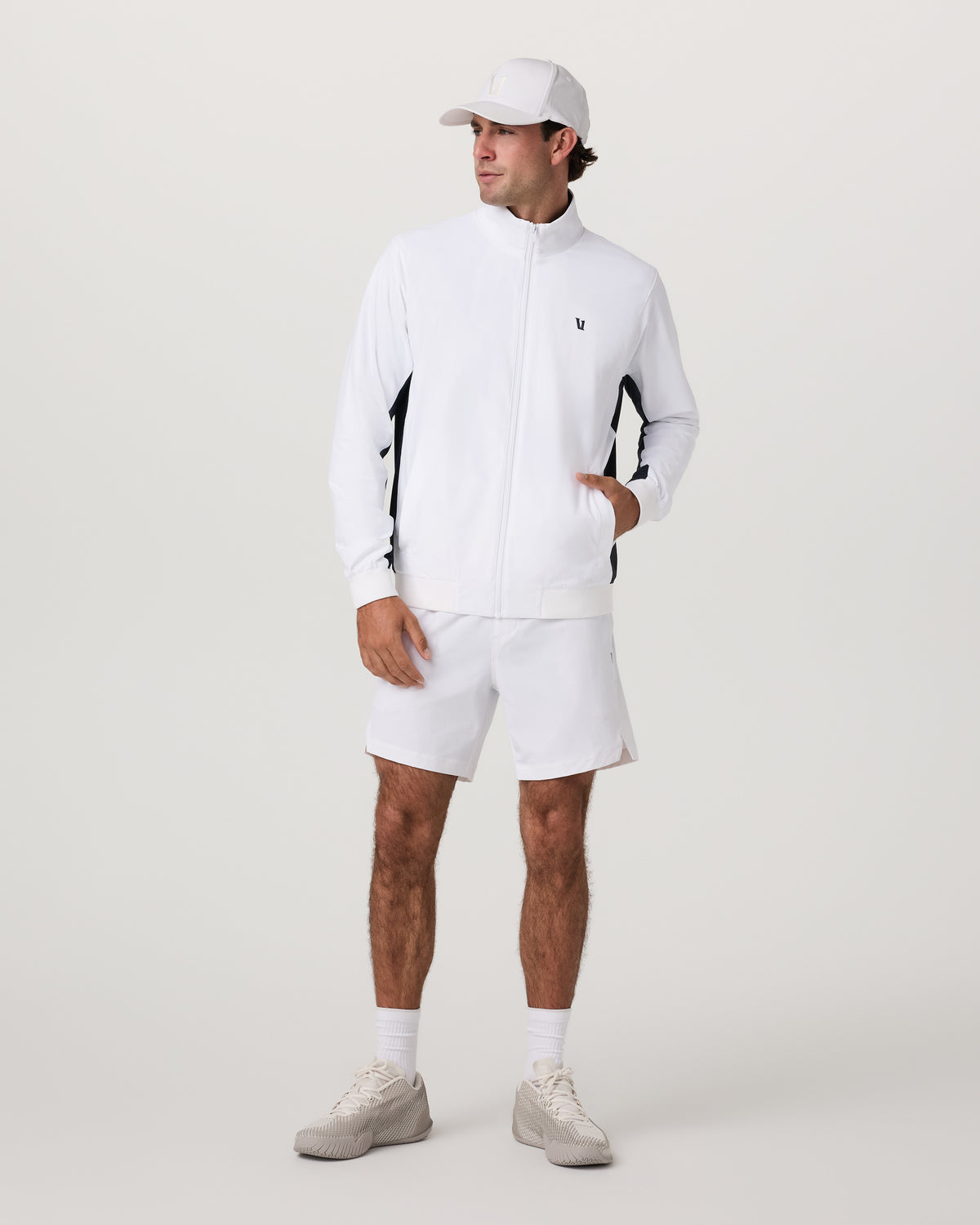 Men Vuori Fleet Jacket Men's White Color Block Jacket
