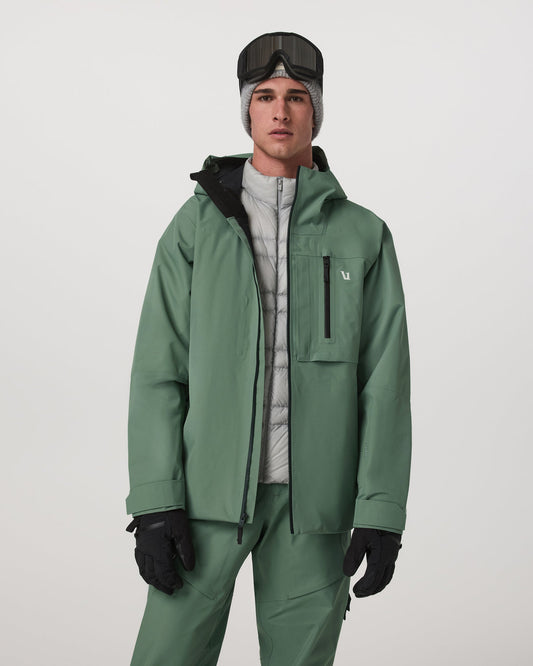 Men Vuori Taika Snow Shell Men's Sea Pine Ski/Board Jacket