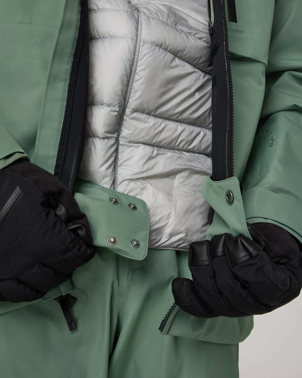 Men Vuori Taika Snow Shell Men's Sea Pine Ski/Board Jacket