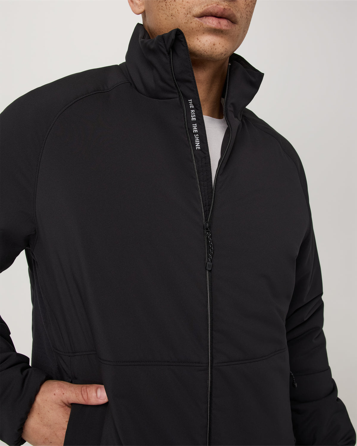 Men Vuori Malin Hybrid Jacket Men's Classic Fit Black Jacket