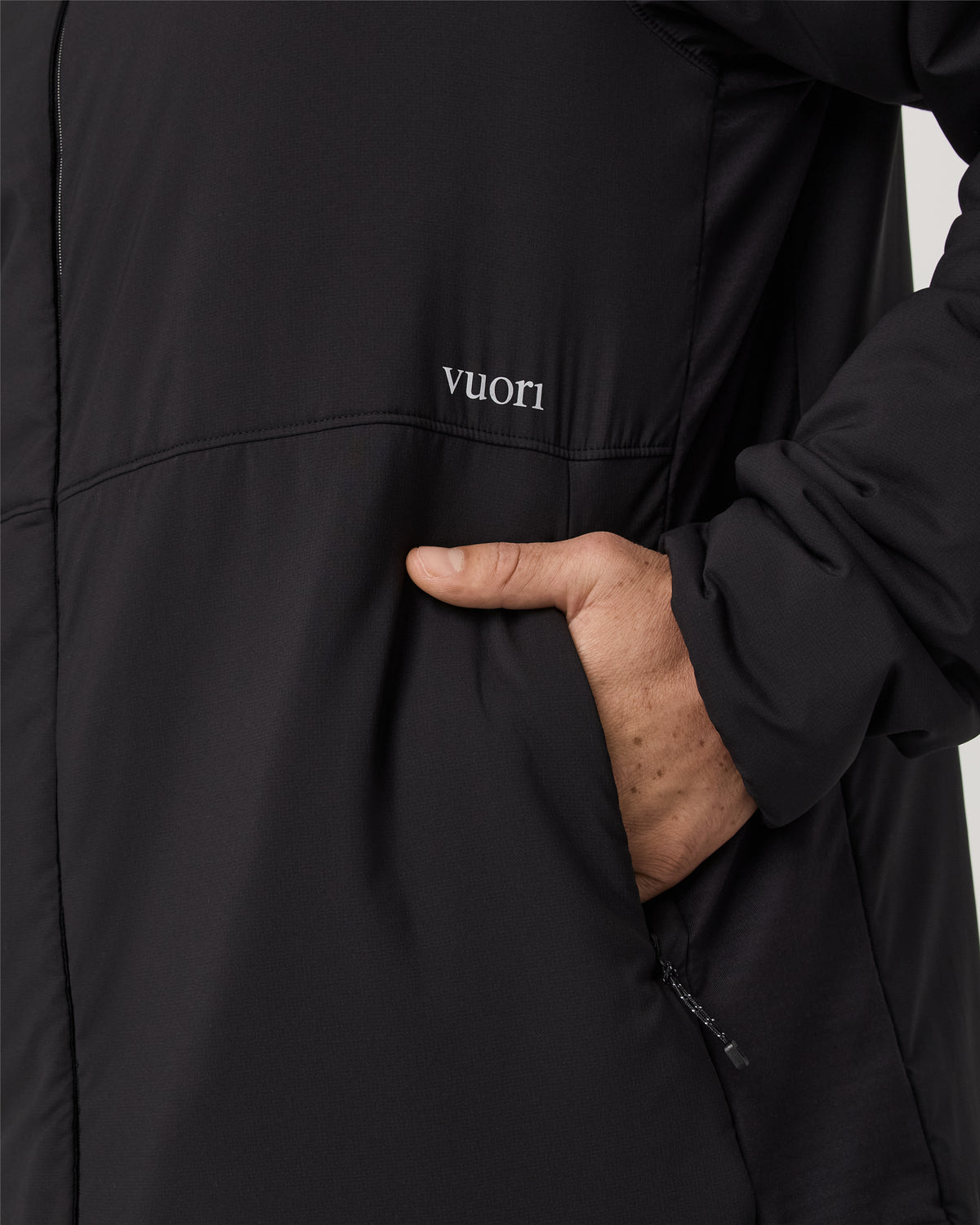 Men Vuori Malin Hybrid Jacket Men's Classic Fit Black Jacket