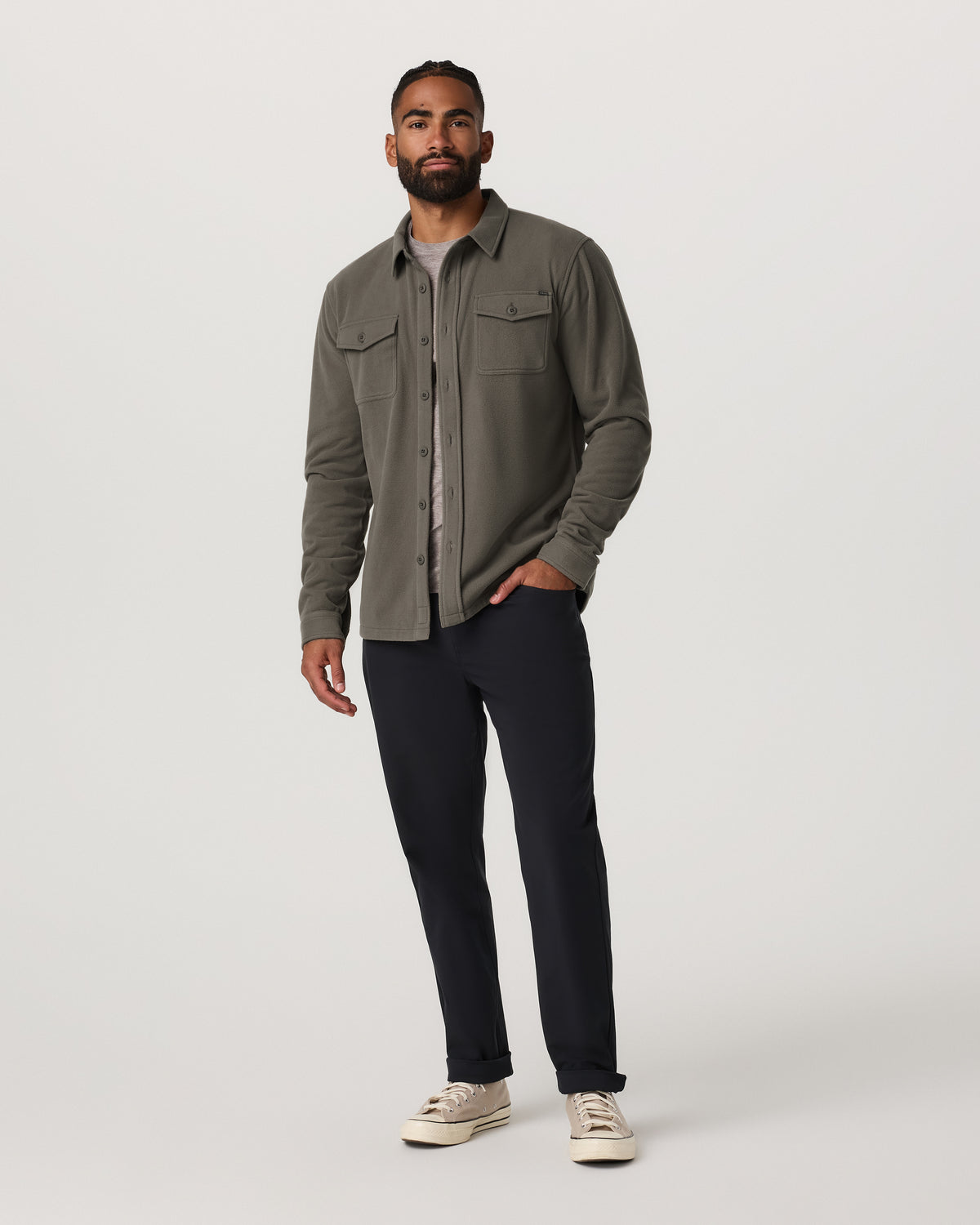 Men Vuori Aspen Shirt Jacket Men's Root Fleece Shirt Jacket