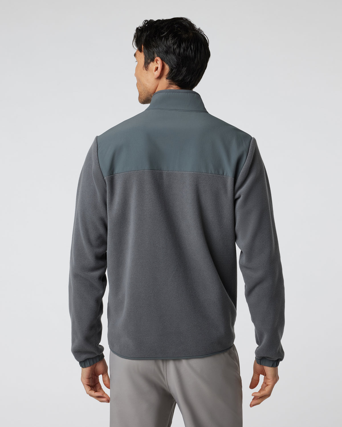 Men Vuori Aspen Full Zip Jacket Dark Pewter Fleece Jacket