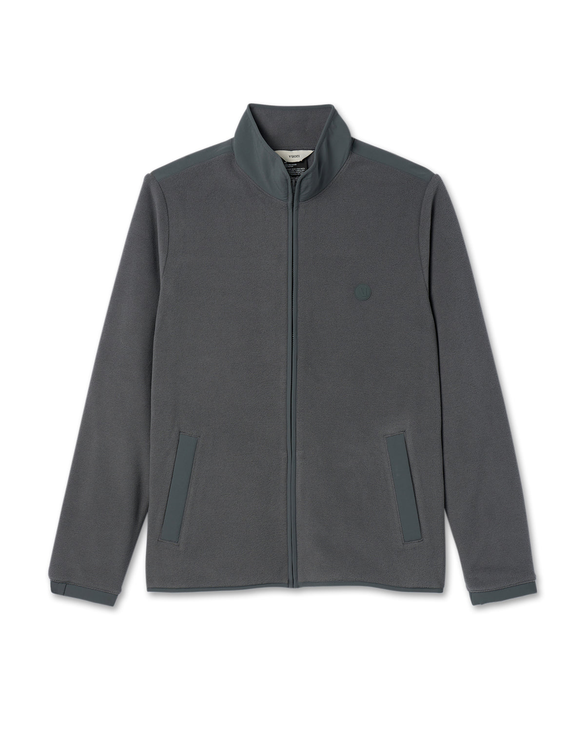 Men Vuori Aspen Full Zip Jacket Dark Pewter Fleece Jacket