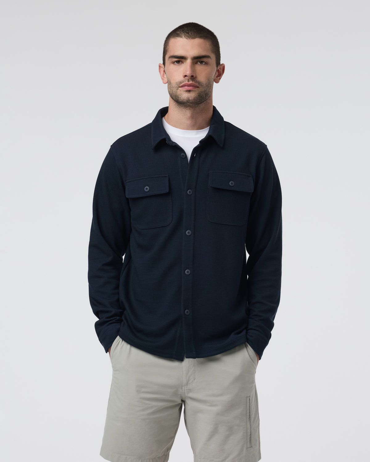 Men Vuori Waffle Shirt Jacket Ink