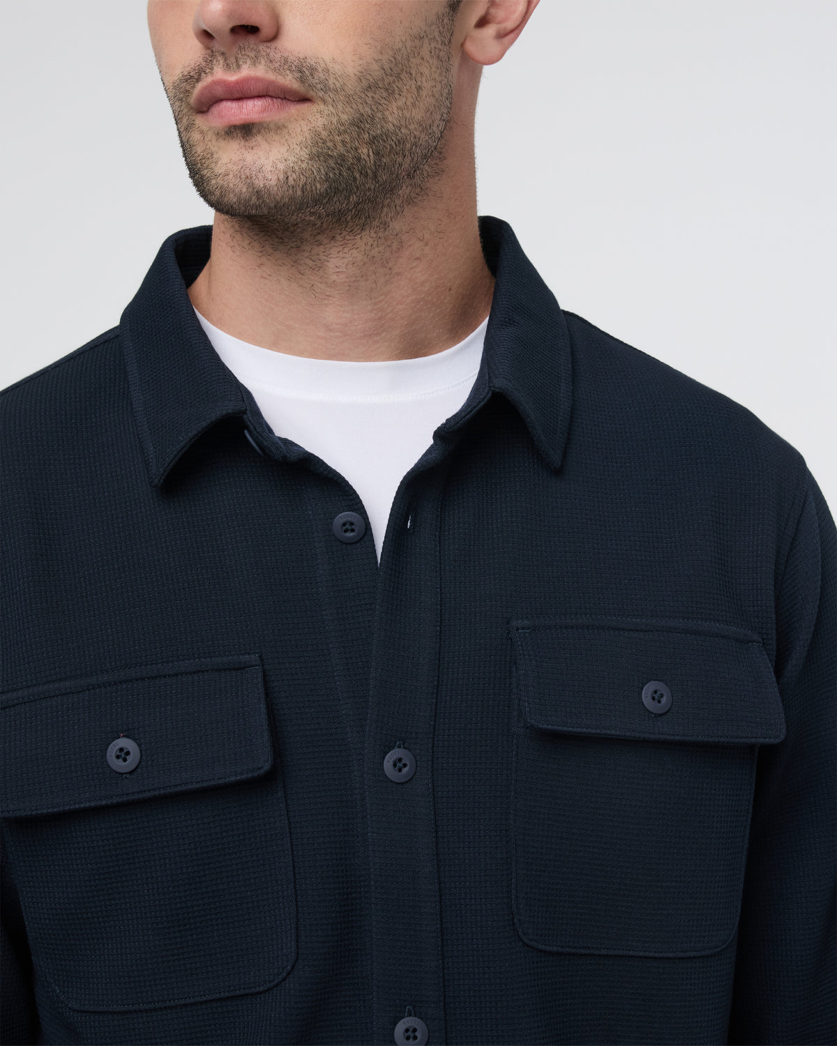 Men Vuori Waffle Shirt Jacket Ink