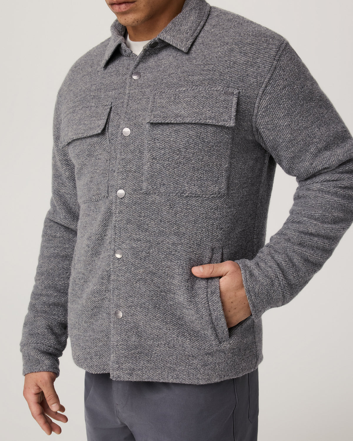 Men Vuori Plymouth Wool Shirt Jacket Men's Heather Grey Jacket
