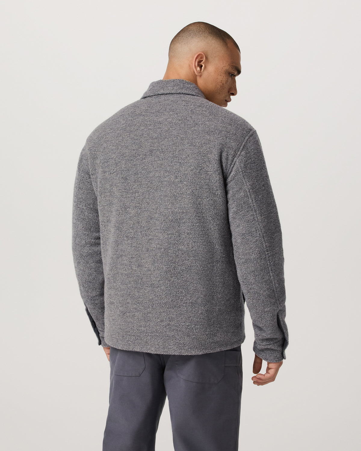 Men Vuori Plymouth Wool Shirt Jacket Men's Heather Grey Jacket