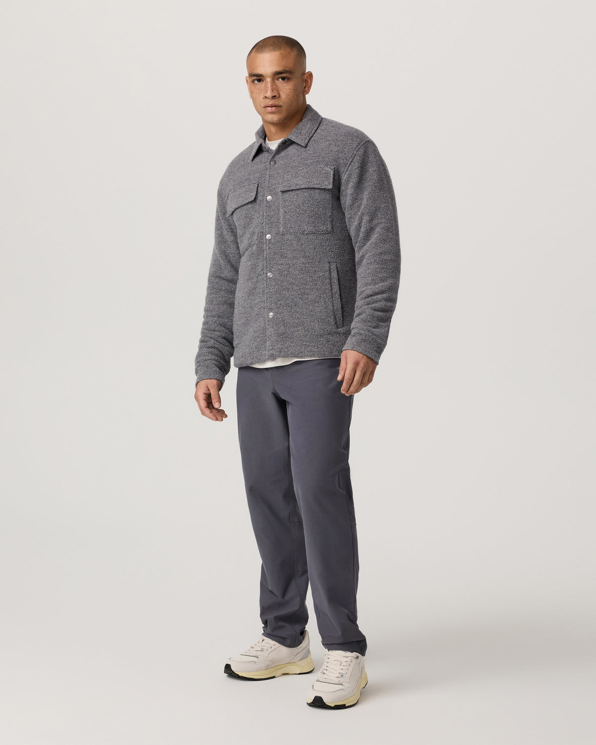 Men Vuori Plymouth Wool Shirt Jacket Men's Heather Grey Jacket