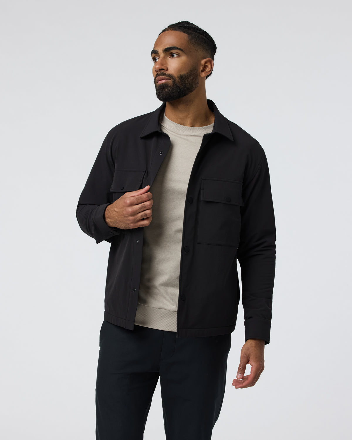 Men Vuori Lawson Tech Shirt Jacket Black