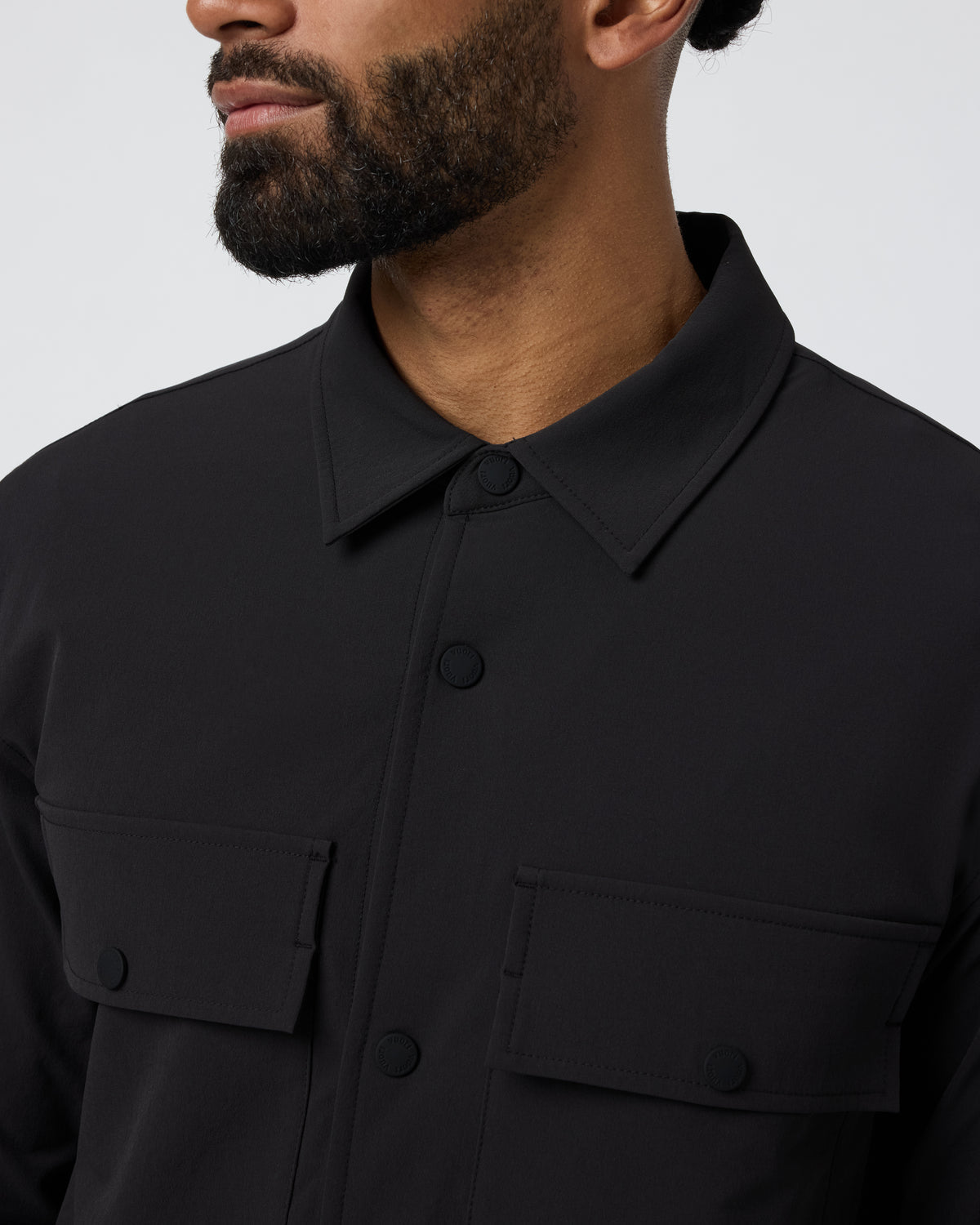 Men Vuori Lawson Tech Shirt Jacket Black