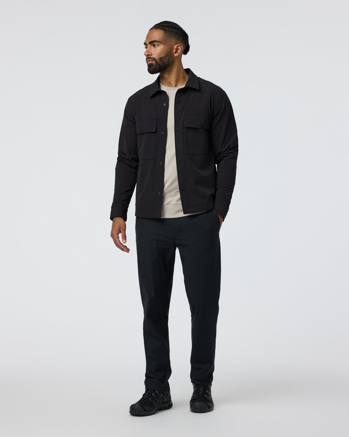 Men Vuori Lawson Tech Shirt Jacket Black
