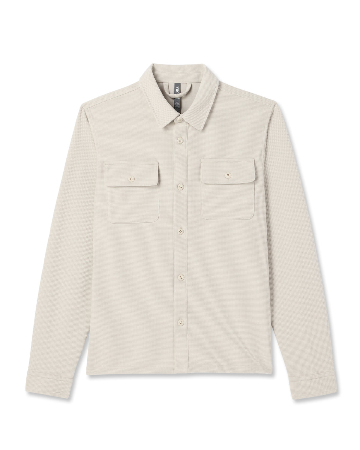 Men Vuori Waffle Shirt Jacket Men's Mushroom Waffle Knit Top