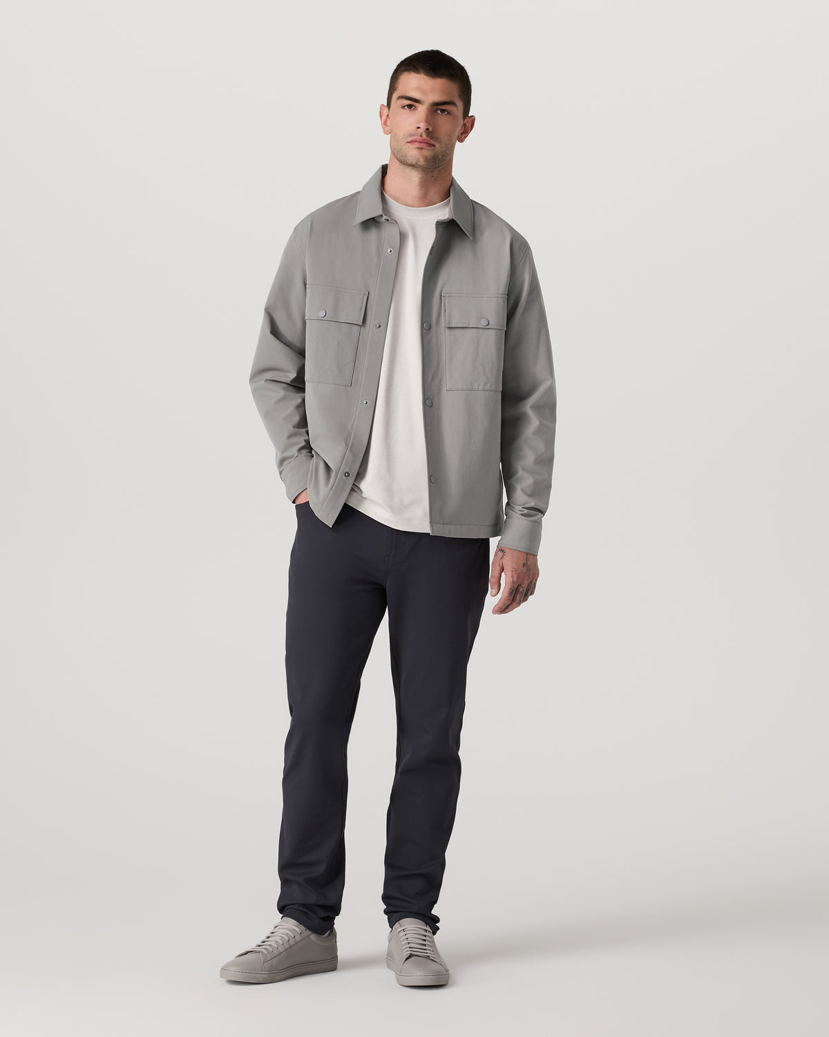 Men Vuori Lawson Tech Shirt Jacket Men's Shiitake Shirt Jacket