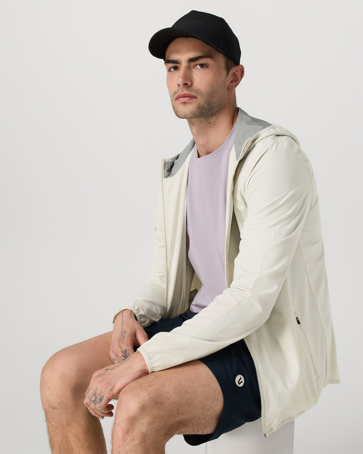 Men Vuori Outdoor Trainer Shell Men's Winter Grey Hooded Jacket