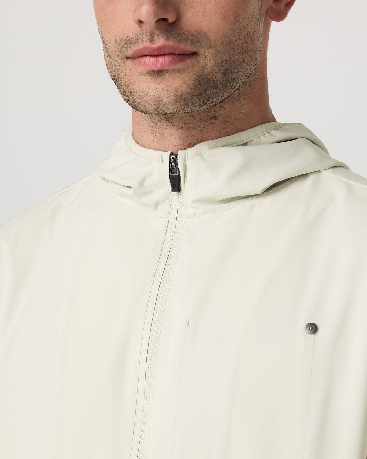 Men Vuori Outdoor Trainer Shell Men's Winter Grey Hooded Jacket