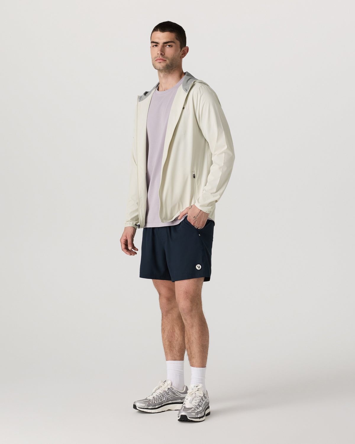 Men Vuori Outdoor Trainer Shell Men's Winter Grey Hooded Jacket