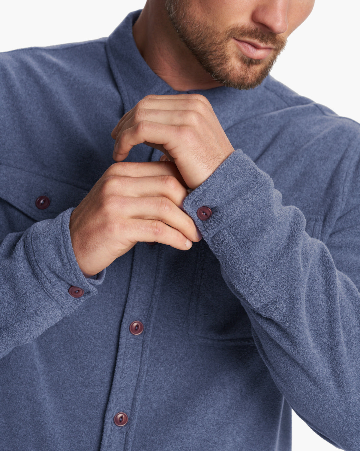 Men Vuori Aspen Shirt Jacket Azure Heather