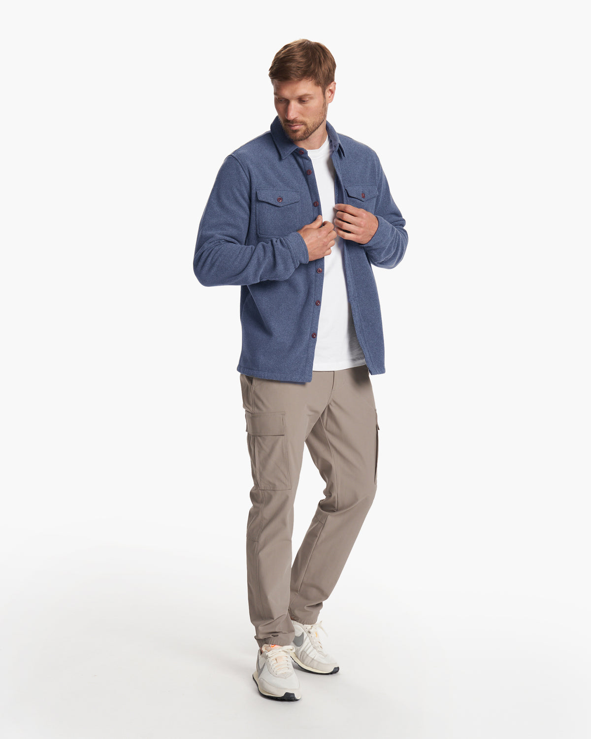 Men Vuori Aspen Shirt Jacket Azure Heather