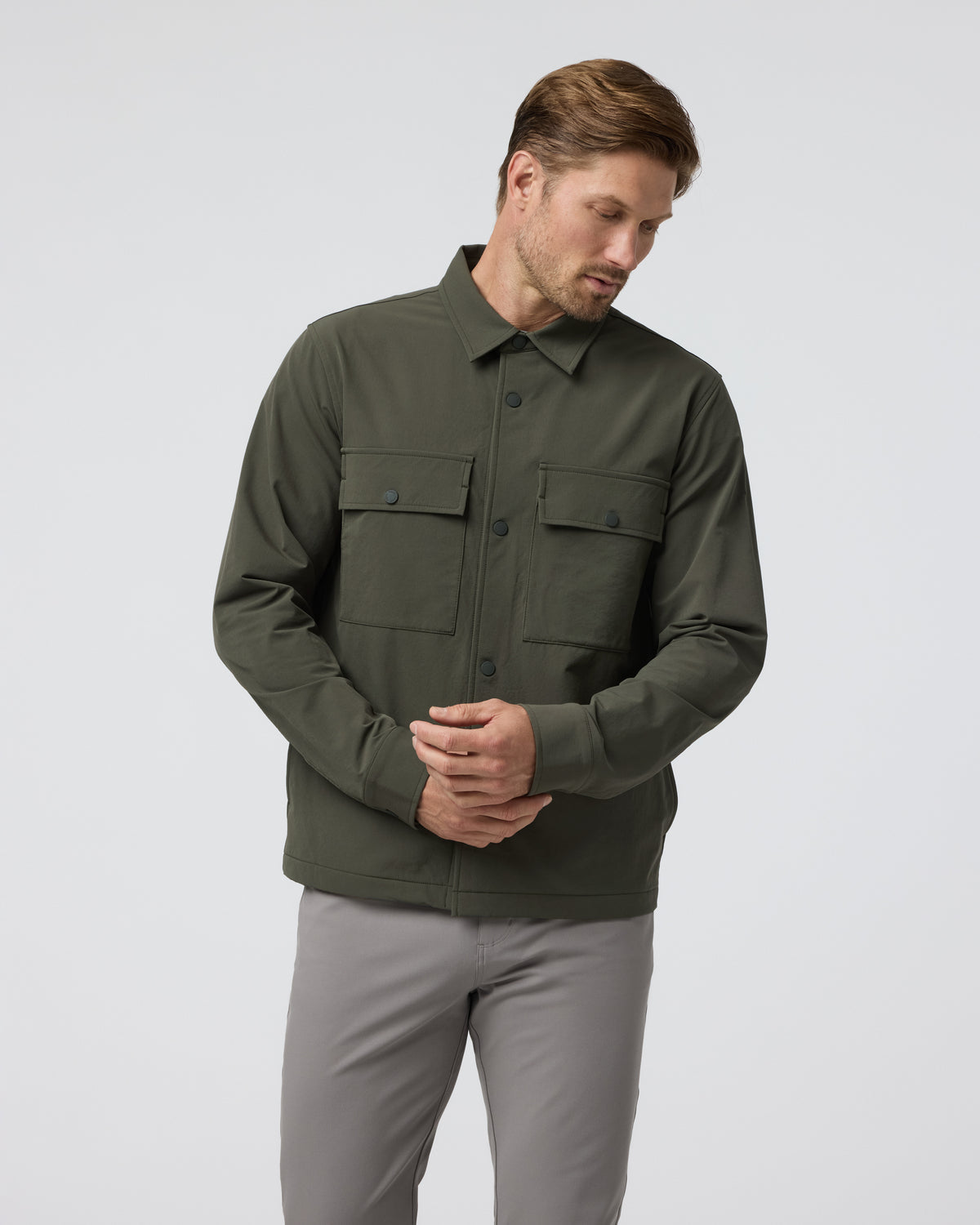 Men Vuori Lawson Tech Shirt Jacket Oregano