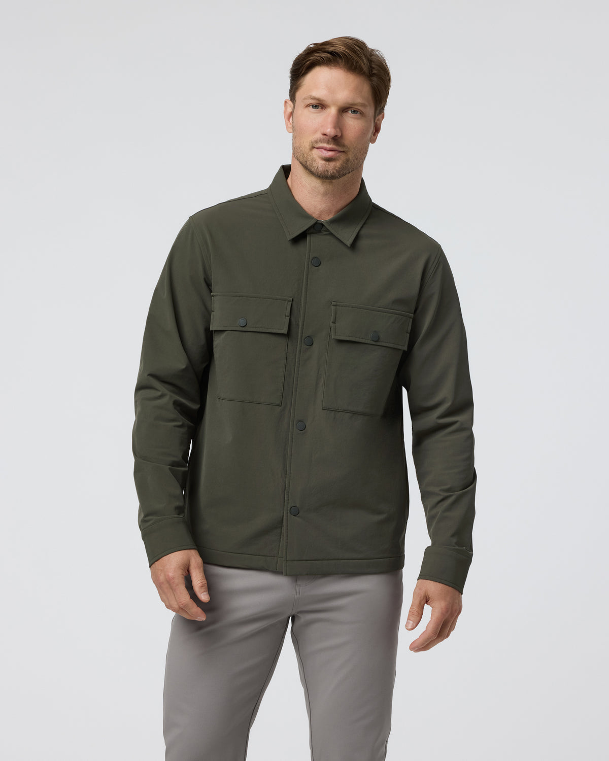 Men Vuori Lawson Tech Shirt Jacket Oregano