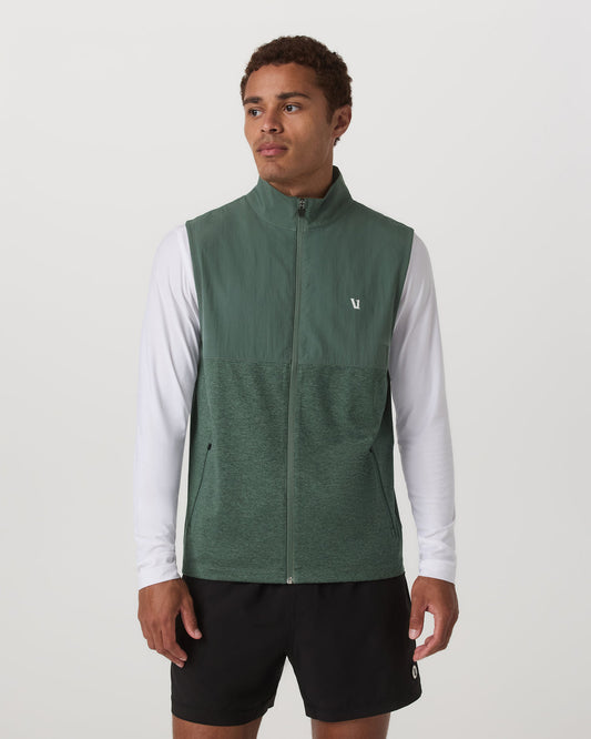 Men Vuori Sunday Element Vest Men's Agate Green Heather Vest