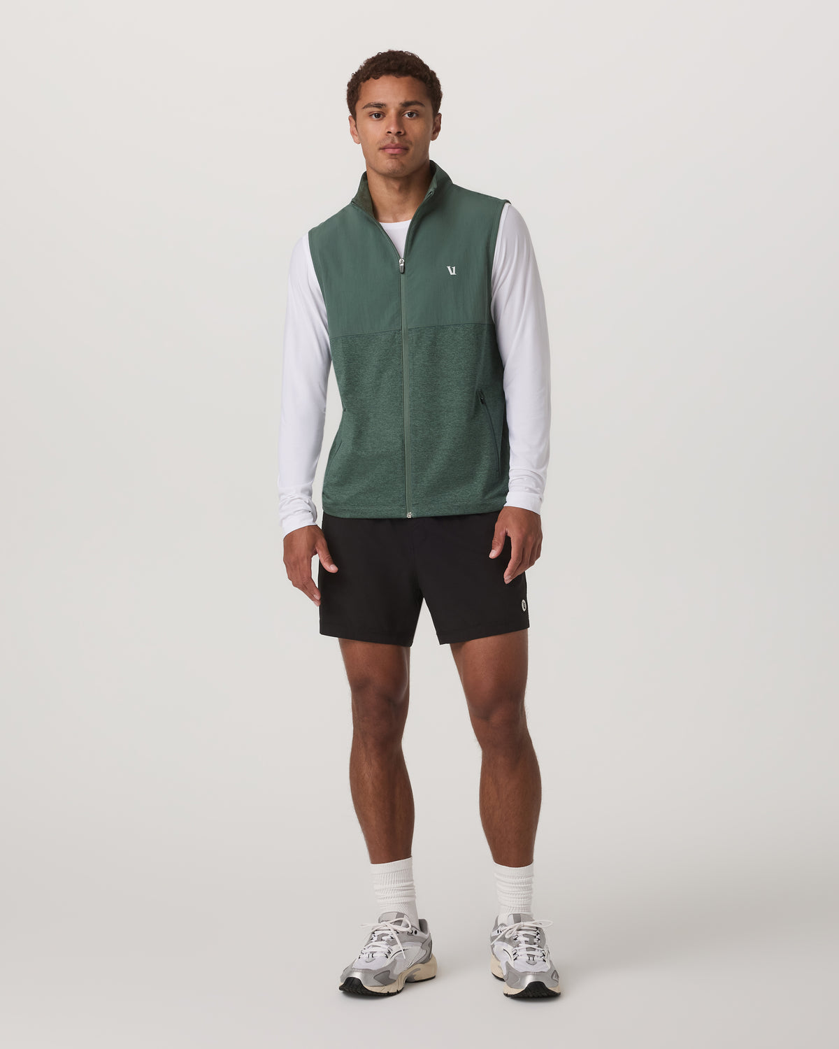 Men Vuori Sunday Element Vest Men's Agate Green Heather Vest