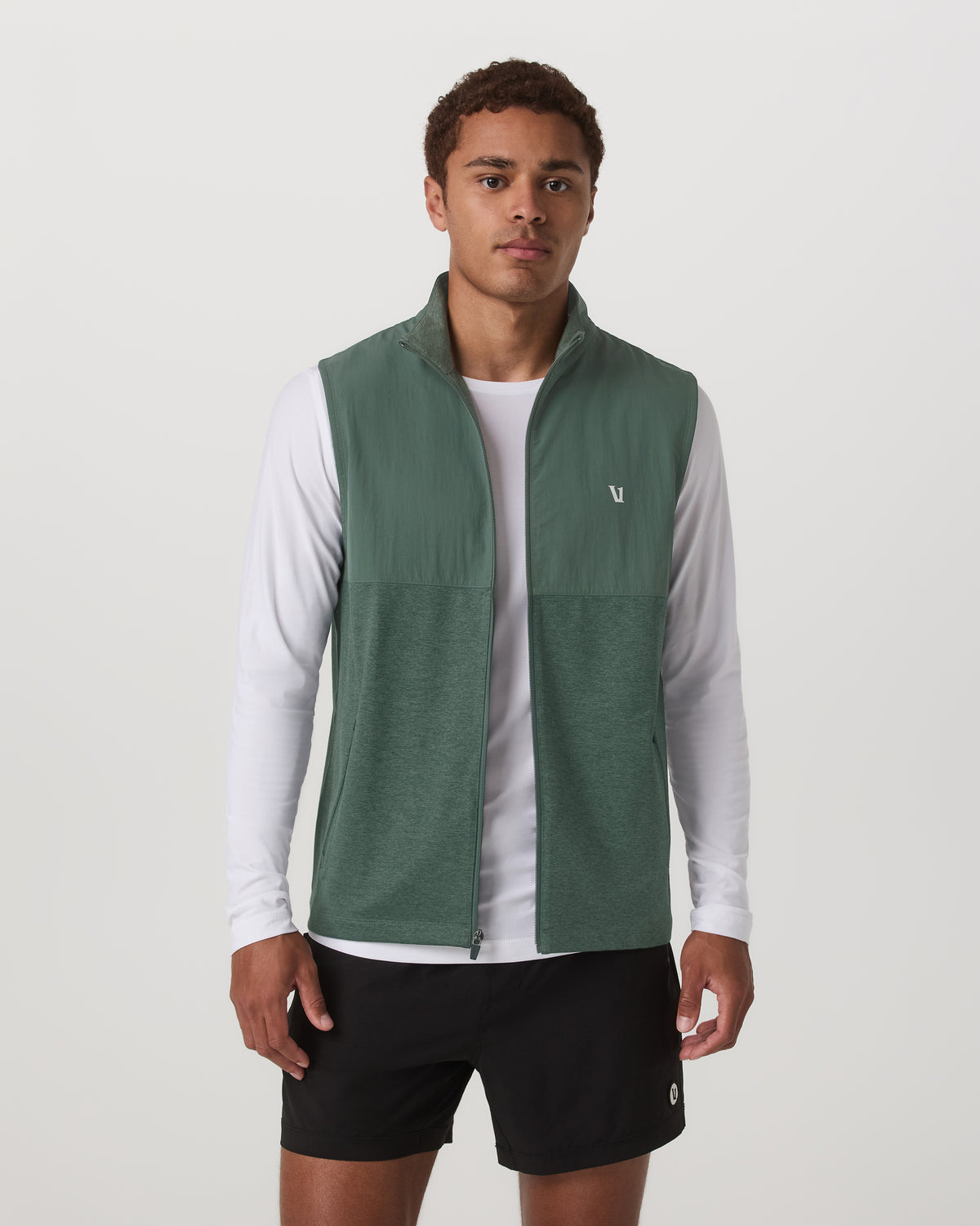 Men Vuori Sunday Element Vest Men's Agate Green Heather Vest