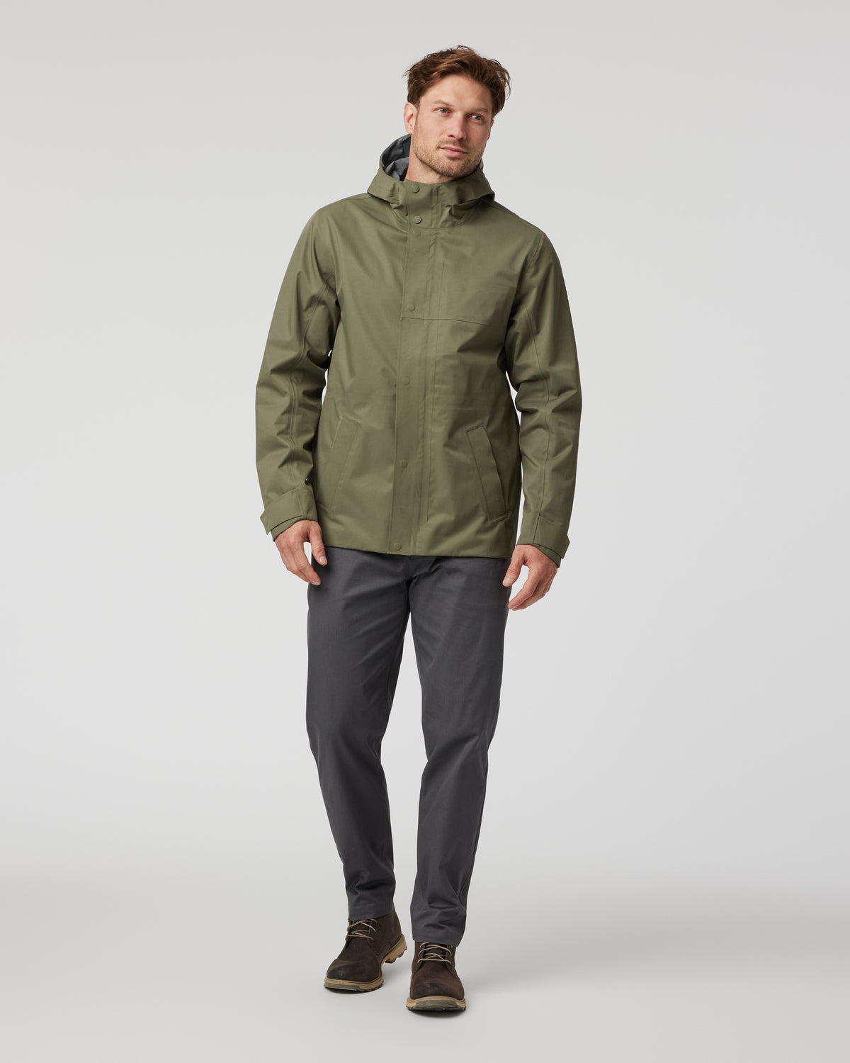 Men Vuori Tuuli Rain Jacket Men's Dark Metal Waterproof Jacket