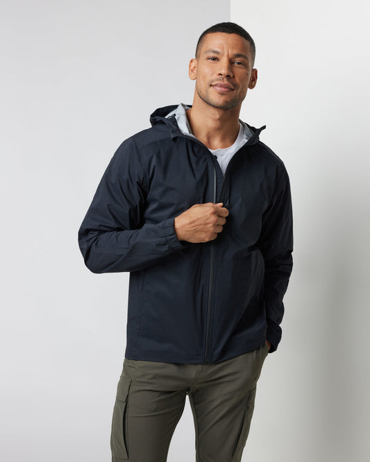 Men Vuori Rainstorm Packable Jacket Men's Black Rain Jacket