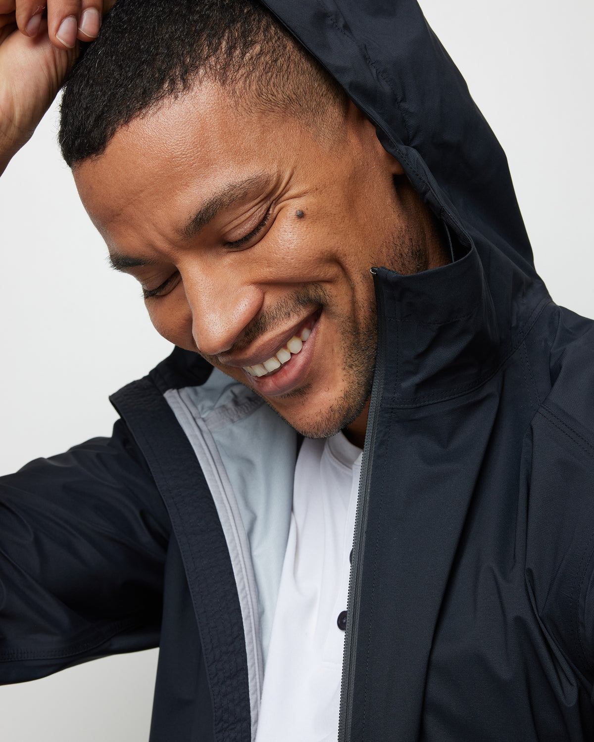 Men Vuori Rainstorm Packable Jacket Men's Black Rain Jacket
