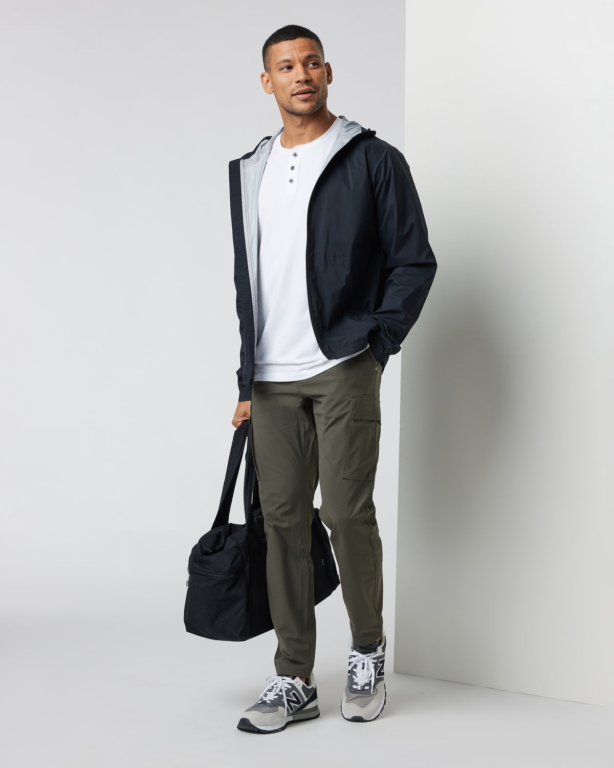 Men Vuori Rainstorm Packable Jacket Men's Black Rain Jacket