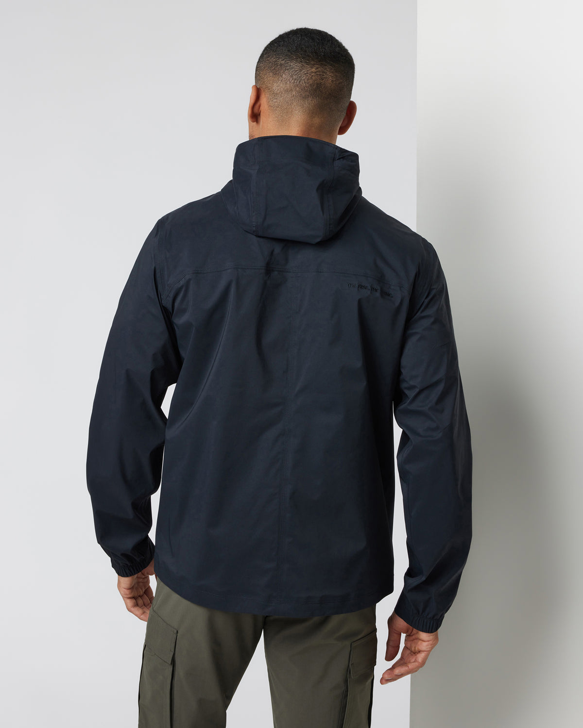 Men Vuori Rainstorm Packable Jacket Men's Black Rain Jacket