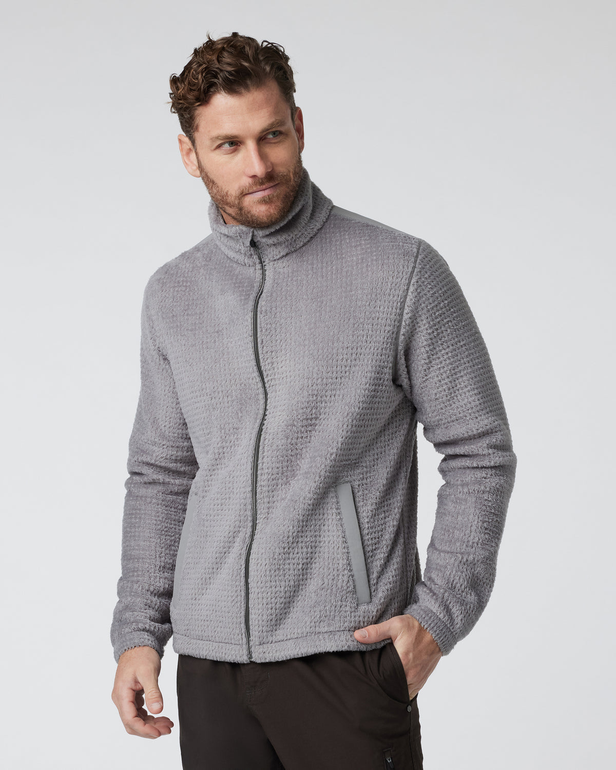 Men Vuori Fairfield Full Zip Jacket Shiitake Fleece Jacket