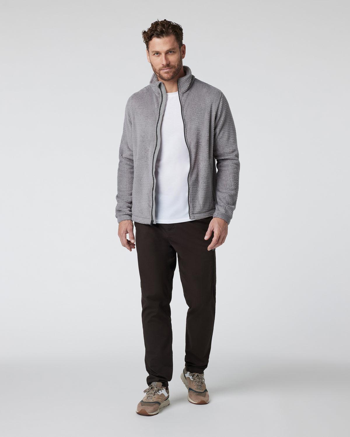 Men Vuori Fairfield Full Zip Jacket Shiitake Fleece Jacket