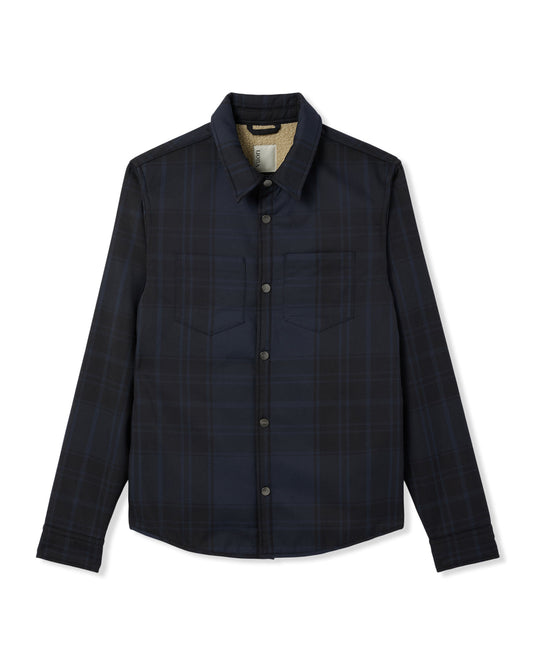 Men Vuori Coastside Shirt Jacket Men's Navy Fleece Shirt Jacket