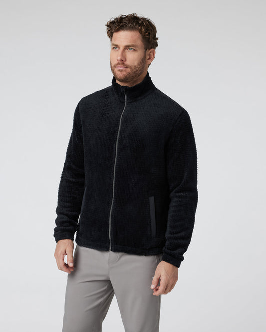 Men Vuori Fairfield Full Zip Jacket Men's Black Fleece Jacket